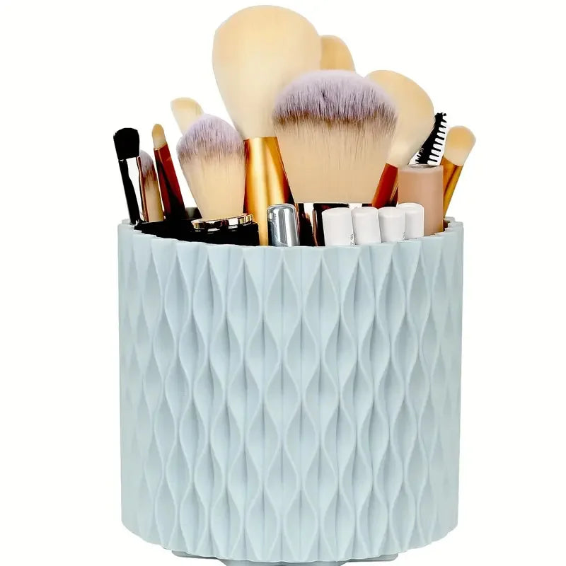 Support de pinceaux de maquillage rotatif à 360° à 5 emplacements et organiseur de bureau