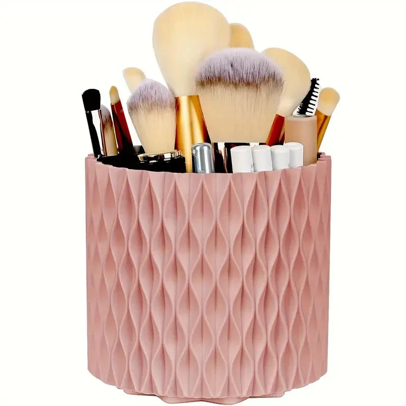 Support de pinceaux de maquillage rotatif à 360° à 5 emplacements et organiseur de bureau