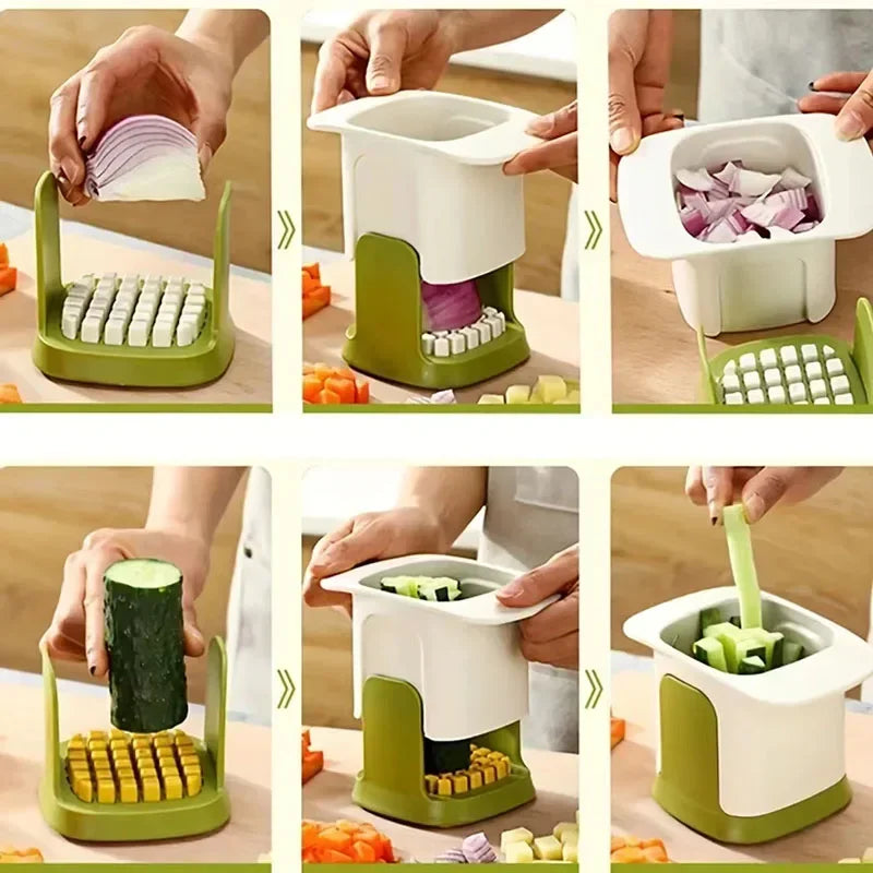 Hachoir et trancheuse à légumes multifonction avec poignée ergonomique