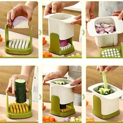 Hachoir et trancheuse à légumes multifonction avec poignée ergonomique